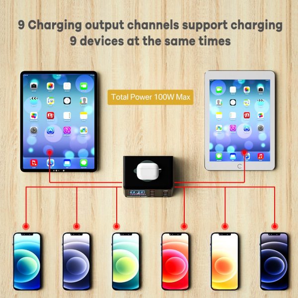 100W 8 Ports USB Charge Station Online Sale