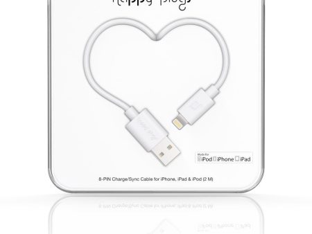 Lightning Charge Sync Cable - White Hot on Sale