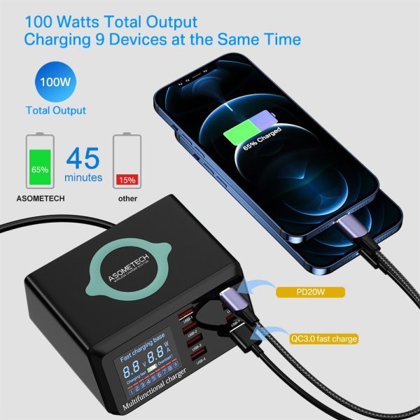 100W 8 Ports USB Charge Station Online Sale