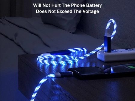 3 IN 1 type-C mobile phone fast charging luminous on Sale