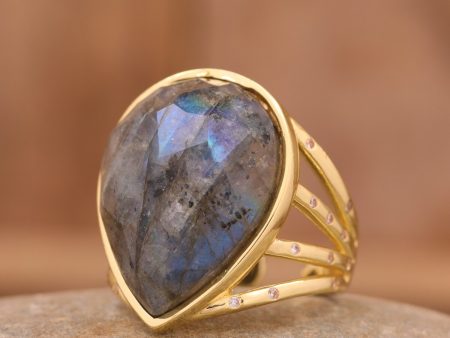 Teardrop Stone Finger Ring on Sale