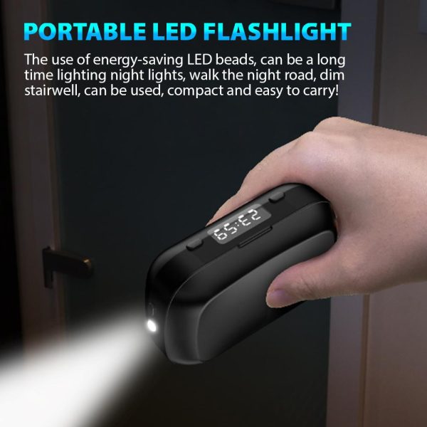 Bluetooth Earphones with Flashlight Clock Display Online Sale