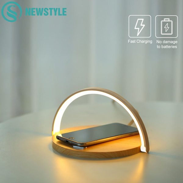 10W Qi Fast Wireless Charger Table Lamp Online now