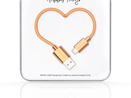 Happy Plugs Micro-USB Charge Sync Cable - Rose Gold (Deluxe Edition) on Sale