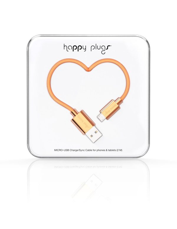 Happy Plugs Micro-USB Charge Sync Cable - Rose Gold (Deluxe Edition) on Sale