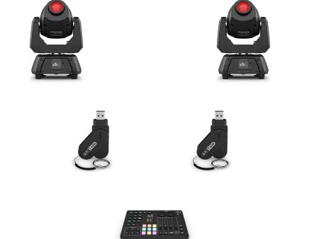 Chauvet DJ Spot 160 ILS LED Lights DJ Lighting Package with USB DMX Transceivers and Wireless Lighting Controller Hot on Sale