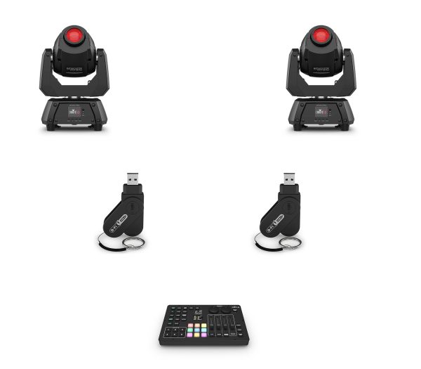 Chauvet DJ Spot 160 ILS LED Lights DJ Lighting Package with USB DMX Transceivers and Wireless Lighting Controller Hot on Sale