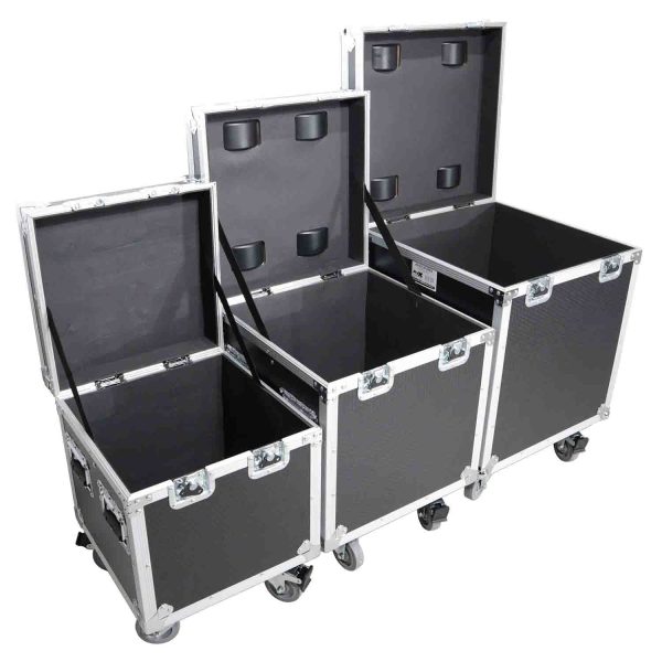 B-Stock: ProX XS-UTL49 PKG3, ATA Style Road Cases Large, Medium and Small Size with Wheels - Package of 3 Supply