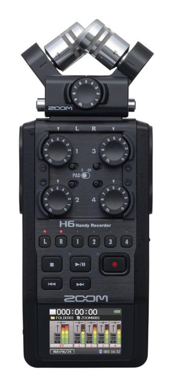 B-Stock: ZOOM H6 All Black 6-Track Portable Handy Recorder Online Hot Sale