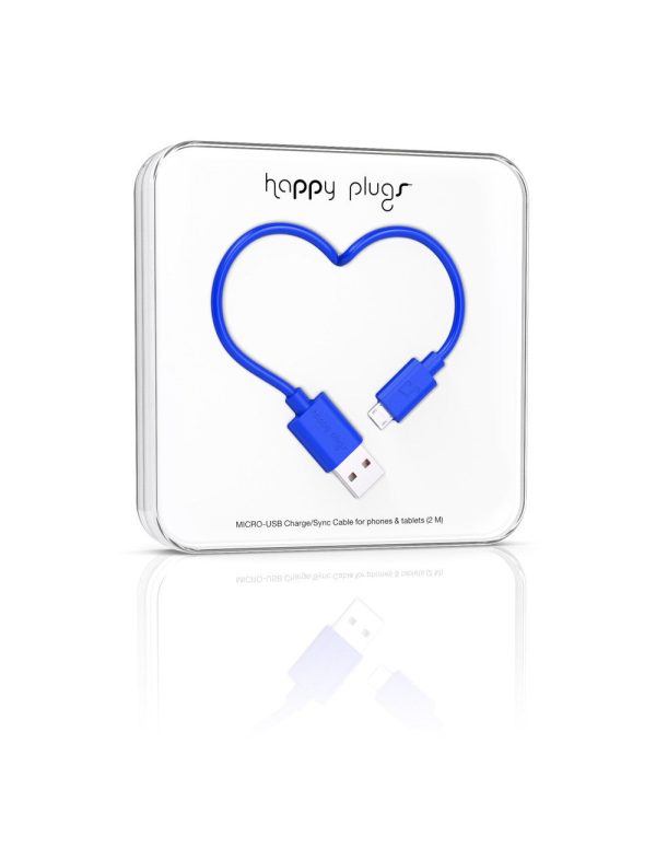 Happy Plugs Micro-USB Charge Sync Cable - Cobalt For Cheap