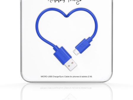 Happy Plugs Micro-USB Charge Sync Cable - Cobalt For Cheap