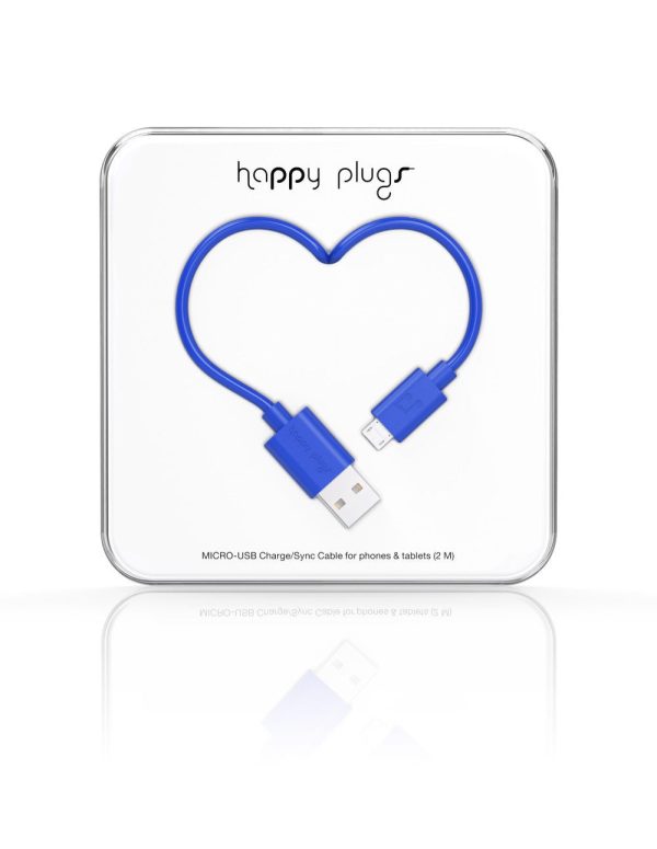 Happy Plugs Micro-USB Charge Sync Cable - Cobalt For Cheap