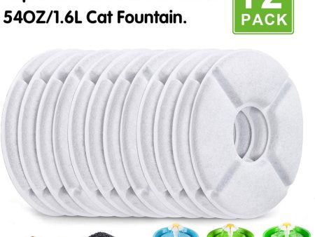 12-piece Cat Water Fountain replacement filter pack. Sale