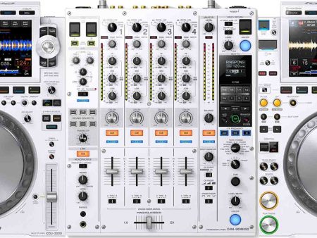 B-Stock: Pioneer DJ Dual CDJ3000 and DJM900NXS2 DJ Package in White Sale