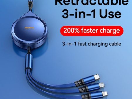 Merlin 3A 3 IN 1 USB Charge Cable Retractable Online Sale