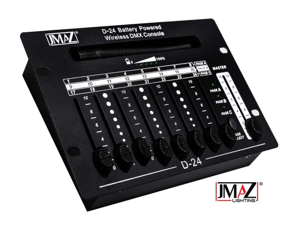 B-Stock: JMAZ JZ6001 Battery Powered D-24 Wireless DMX Controller With 24 Channel and 20 Hour Battery Life Online now