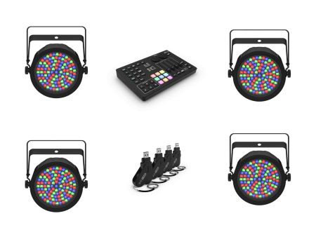 Chauvet DJ ILSKIT1-SLIMPAR LED Wash Light DJ Package with Transceiver and Lighting Controller Online now