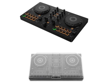 AlphaTheta DDJFLX2DSLEPC Versatile DJ Controller Package with Protection Cover - Black Online