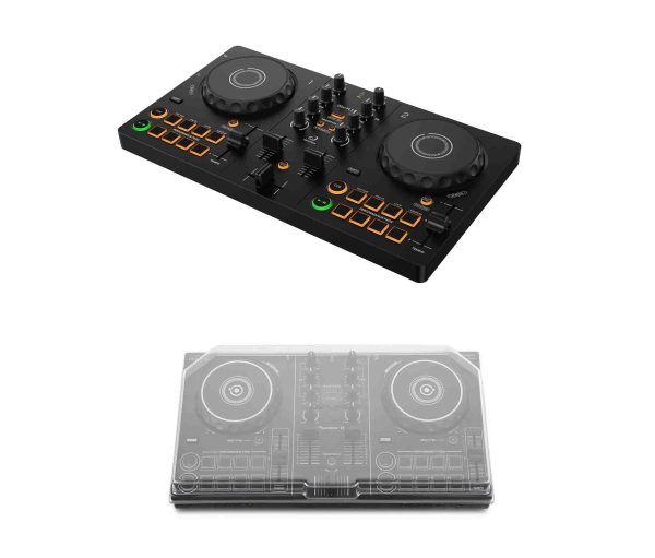 AlphaTheta DDJFLX2DSLEPC Versatile DJ Controller Package with Protection Cover - Black Online