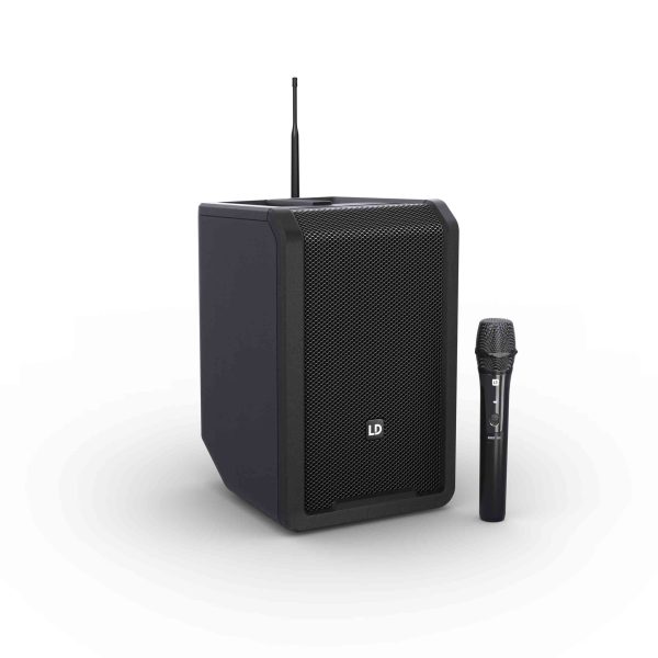 LD Systems ANNY 8 HHD B4.7 (US), Portable Battery-Powered Bluetooth PA Loudspeaker with Mixer and 1x Wireless Handheld Microphone Fashion