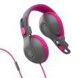 JBuddies Studio 2 On-Ear Kids Wired Headphones Pink Gray Fashion