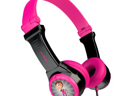 JBuddies Folding Kids Headphones Black Pink Supply