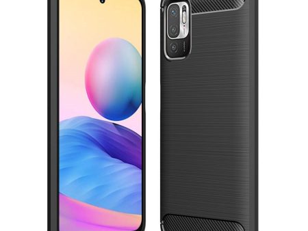 Xiaomi Poco M3 pro 5G   Redmi Note 10 5G Tech-Protect Fleksibelt Plastik Carbon Cover - Sort For Cheap