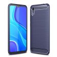 Xiaomi Redmi 9A   9AT Brushed Carbon Fiber Texture Cover - Blå Online Hot Sale