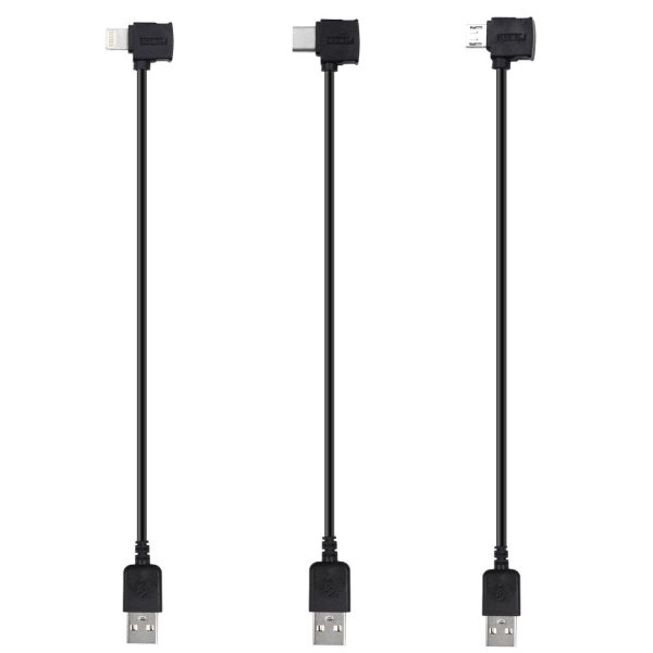 STARTRC Handheld Gimbal Data   Charging Cable 35cm Right Angle Plug Type-C   Lightning   Micro Plug for DJI OSMO Mobile 3 Online now