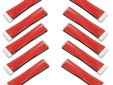 10 Pieces 2.54XH 22AWG 13CM 8S 9Pin Balance Cable Silicone Wire for Lipo Batteries Online